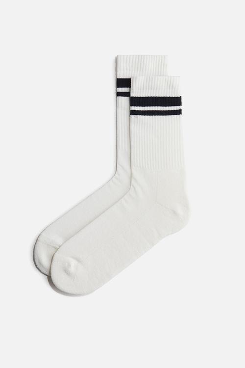 5-pack socks - white/black striped