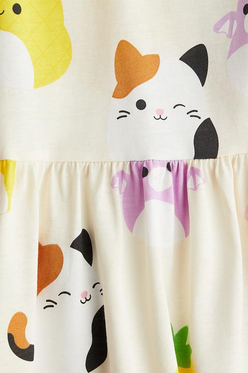 Printed jersey dress - light yellow squishmallows