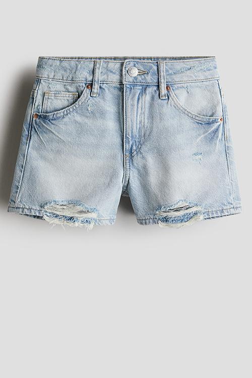Denim shorts - pale denim blue