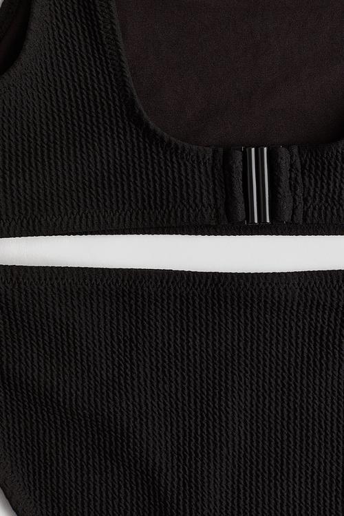 Textured bikini - black
