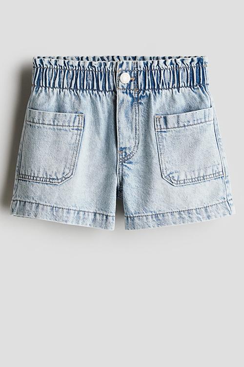 Loose fit denim shorts - light denim blue