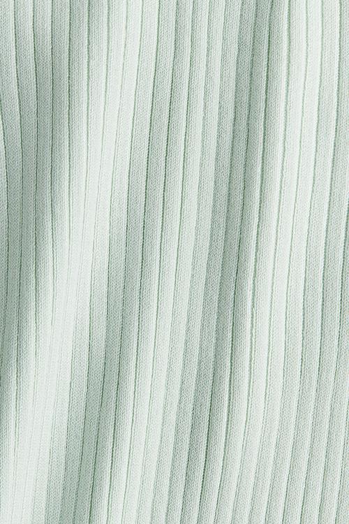 Rib-knit top - mint green