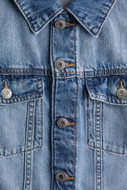 Feather soft flared-skirt denim dress - light denim blue