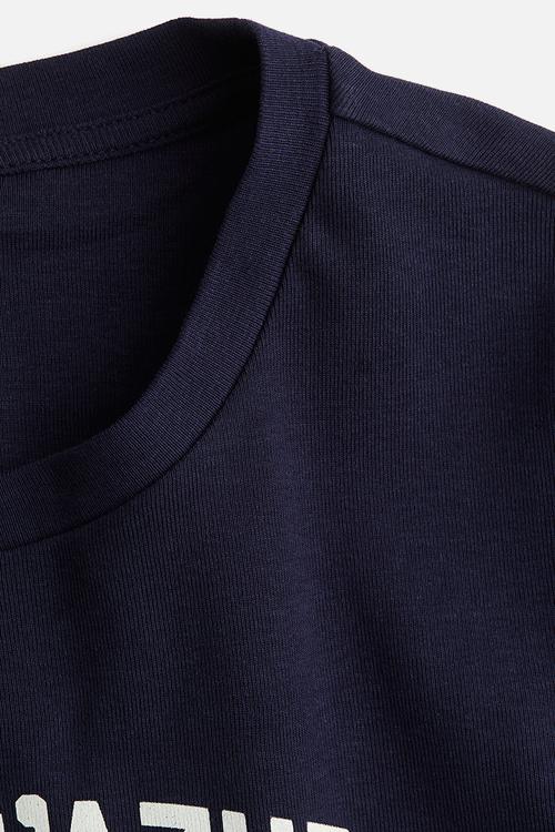 Ribbed T-shirt - navy blue/france 