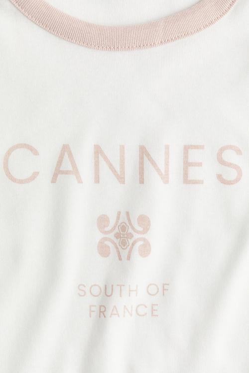 Ribbed T-shirt - white,multi