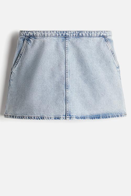 A-line mini skirt - light denim blue 