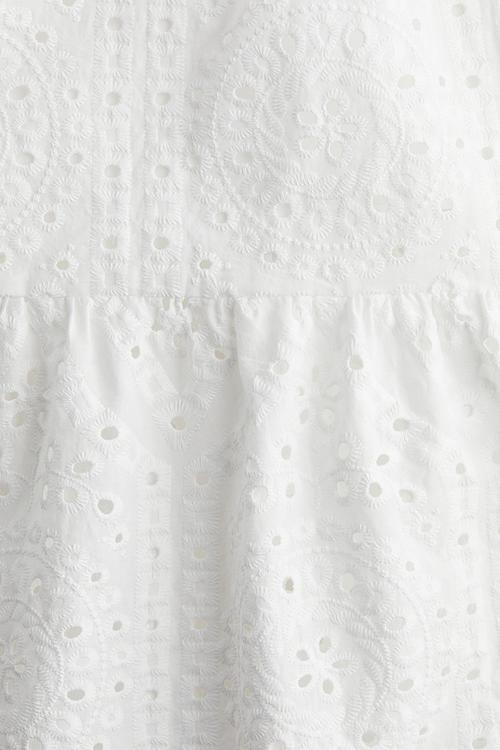 Broderie anglaise dress - white