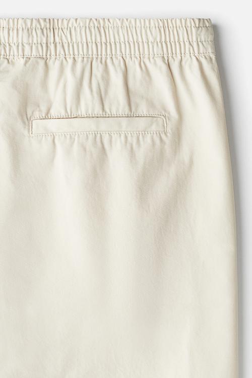 Regular fit canvas shorts - light beige