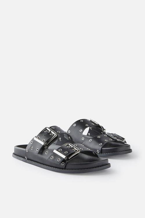 Rae slide - black/hardware