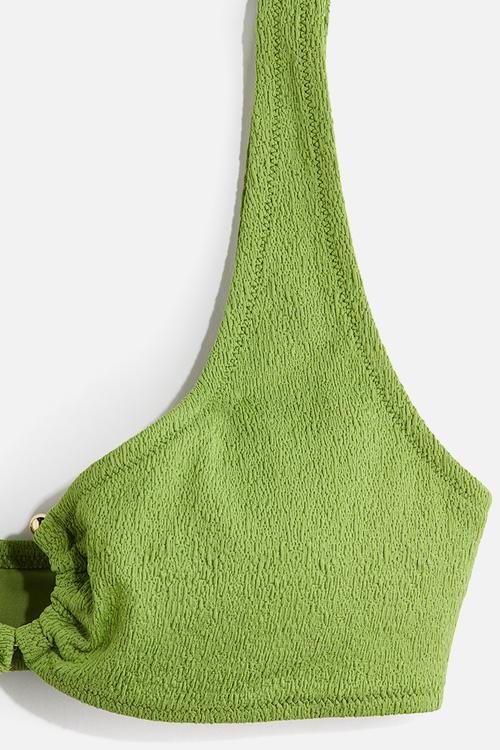 Padded bikini top - green