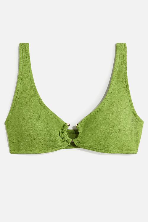 Padded bikini top - green