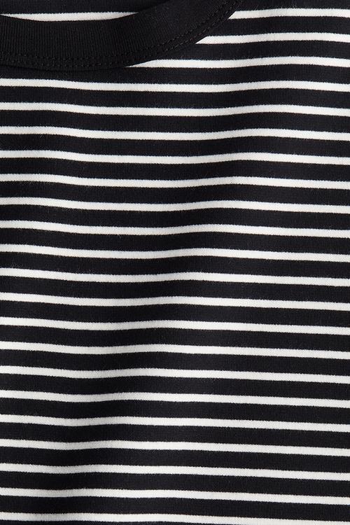 Cotton t-shirt - black & white striped