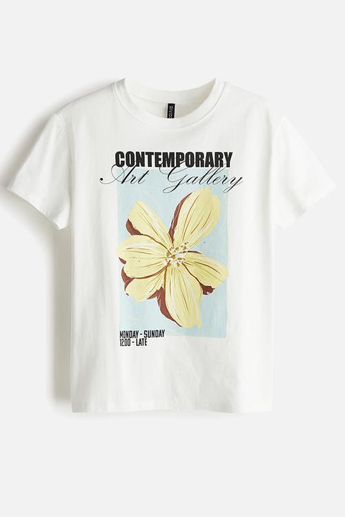 Printed t-shirt - white,multi