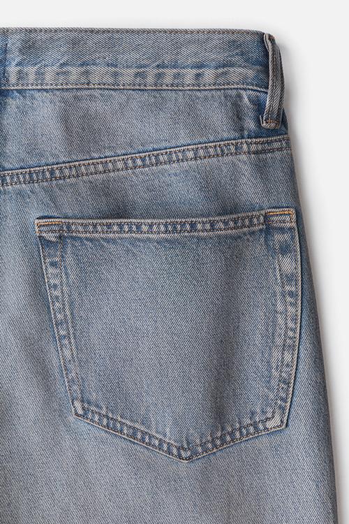 Loose straight high jeans - blue-grey