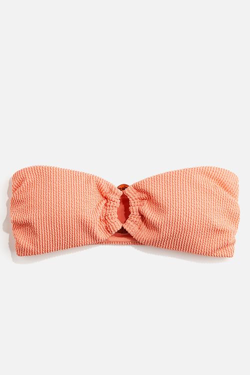 Padded bandeau bikini top - apricot