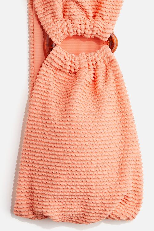 Padded bandeau bikini top - apricot