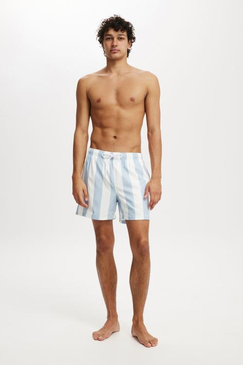 Stretch swim short - pale blue stripe