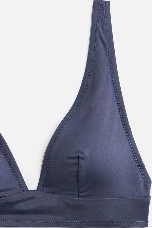 Padded triangle bikini top - dusty blue