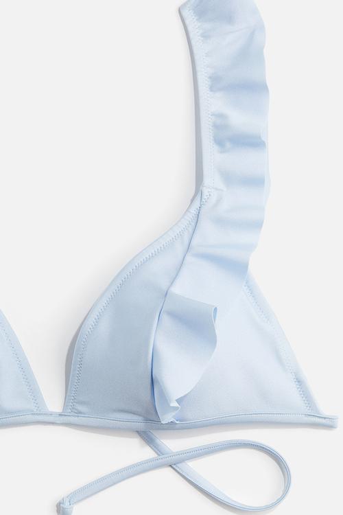 Padded bikini top - light blue