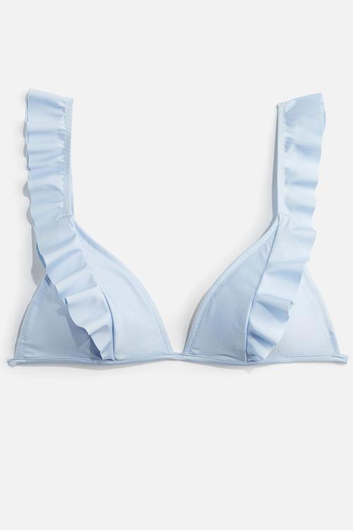 Padded bikini top - light blue