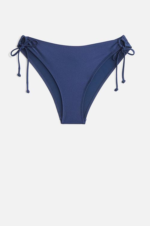 Tie tanga cheeky bikini bottoms - dark blue