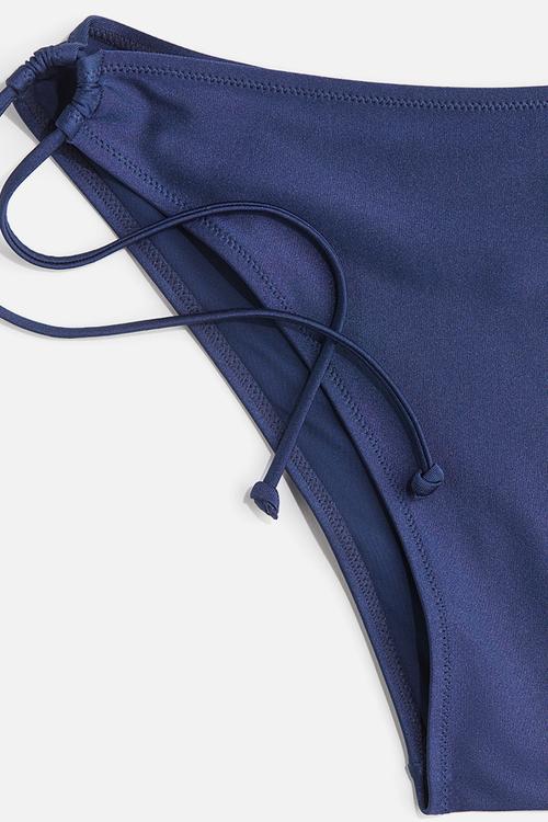 Tie tanga cheeky bikini bottoms - dark blue