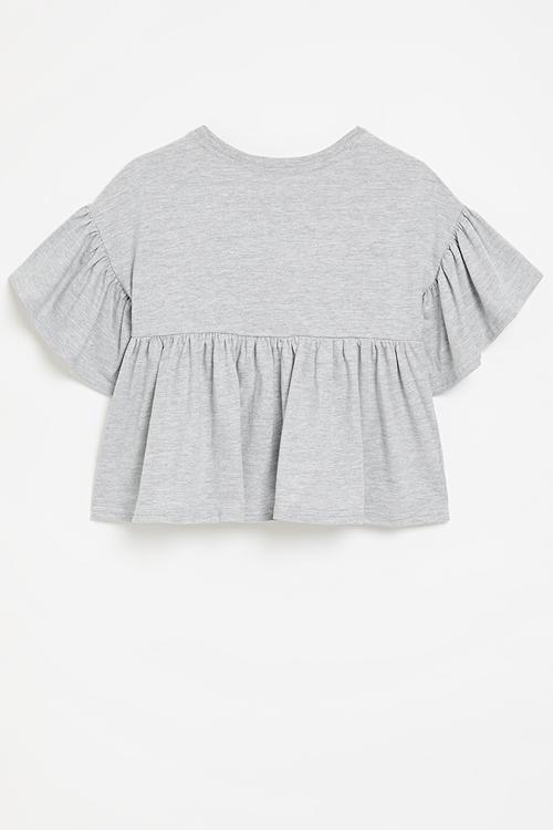 Frill tee - grey