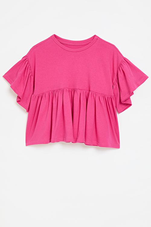 Frill tee - pink