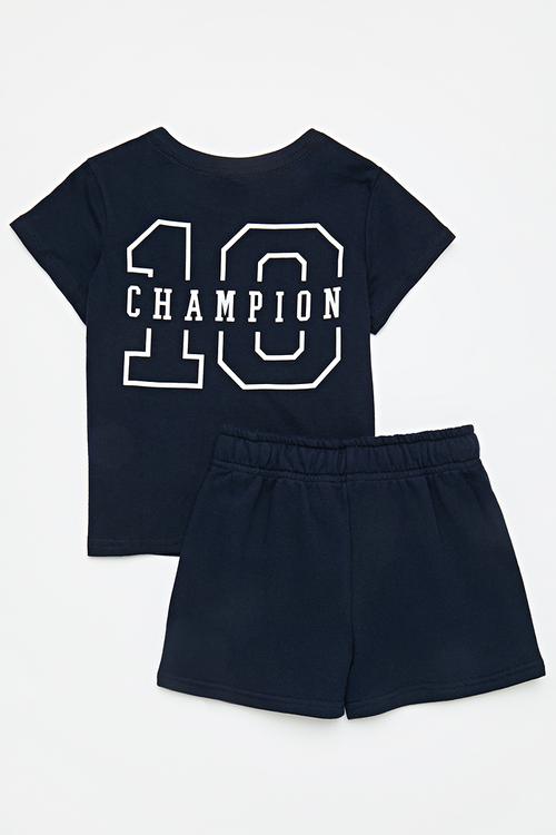 Tee & short set - navy