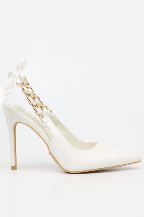 Lola 29 slingback heel - white