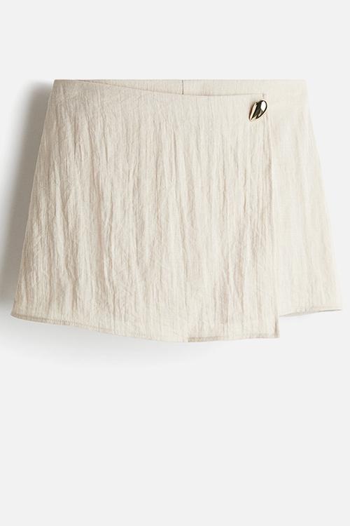Wrapover skort - light beige