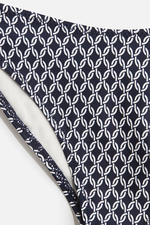 Brazilian bikini bottoms - navy blue patterned