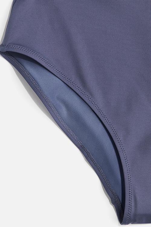 High waist bikini bottoms - dusty blue 