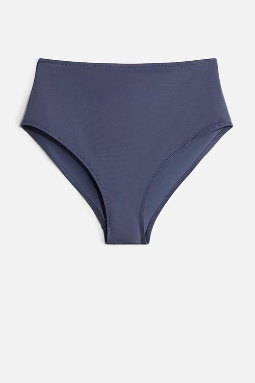 High waist bikini bottoms - dusty blue 