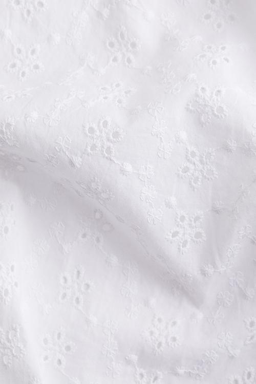 Broderie anglaise pyjama bottoms - white