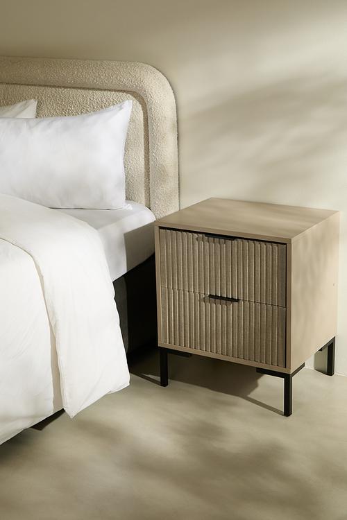 Destiny Bedside Table - Stone