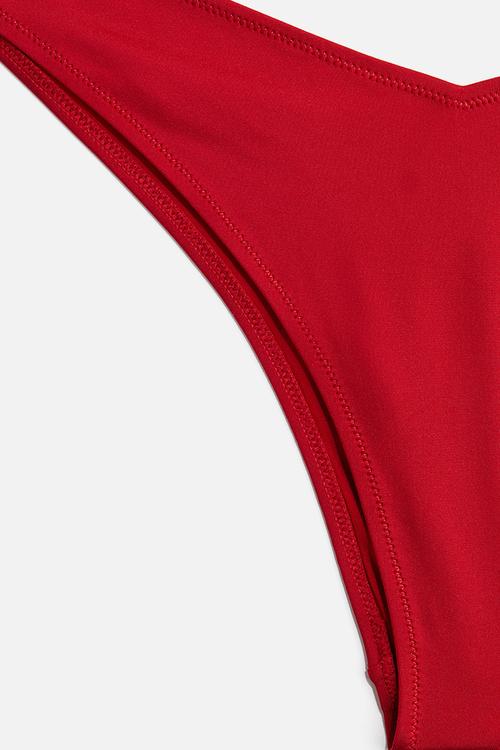 Thong bikini bottoms - red