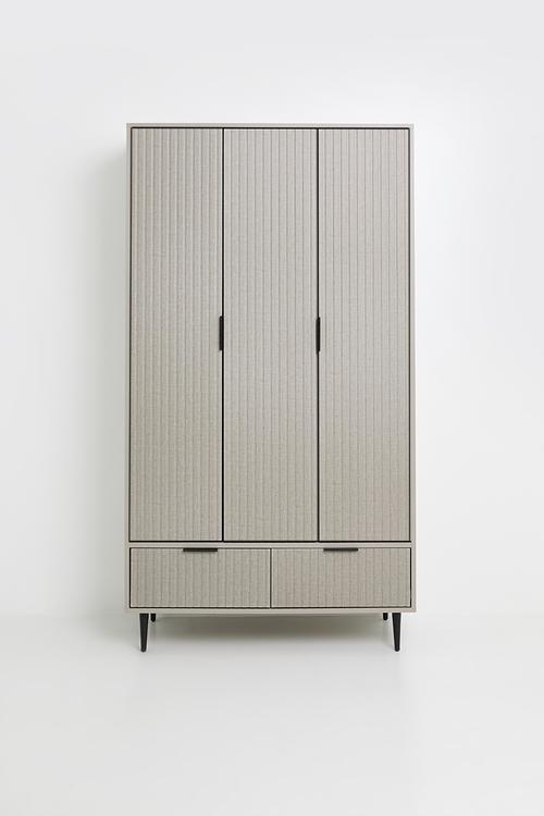 Sable Storage Wardrobe - stone