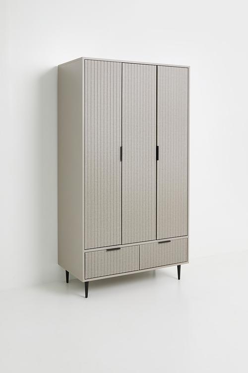 Sable Storage Wardrobe - stone