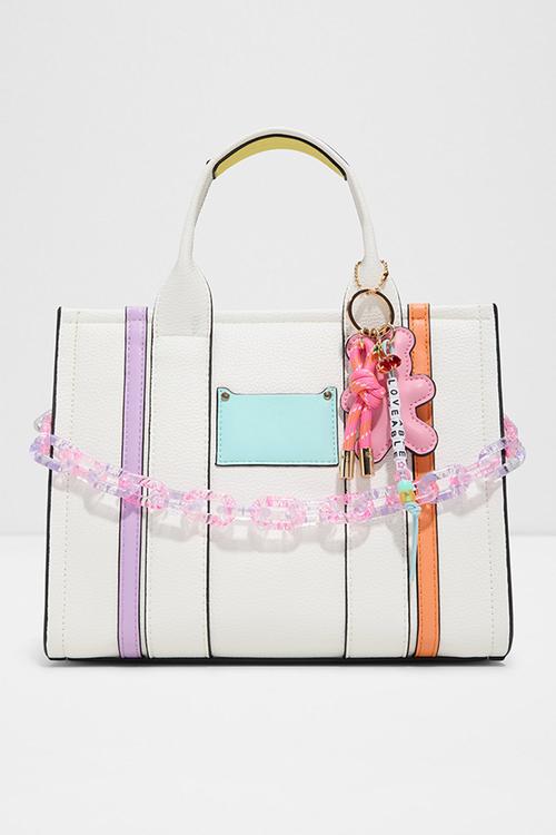 Therilia top handle bag - white combo
