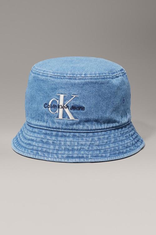 Mono Logo Denim Bucket Hat - Vintage Denim
