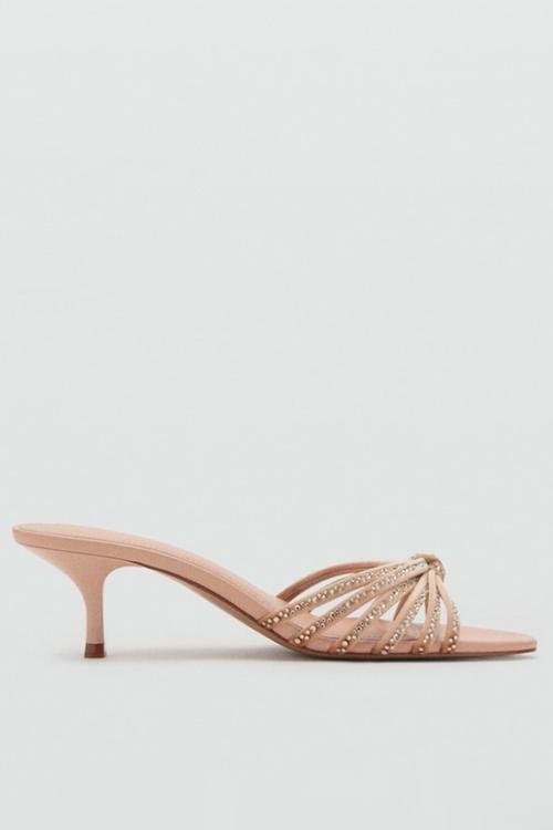 Velvet heel - light/pastel pink