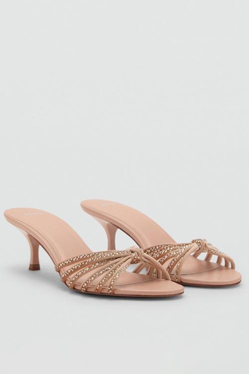 Velvet heel - light/pastel pink