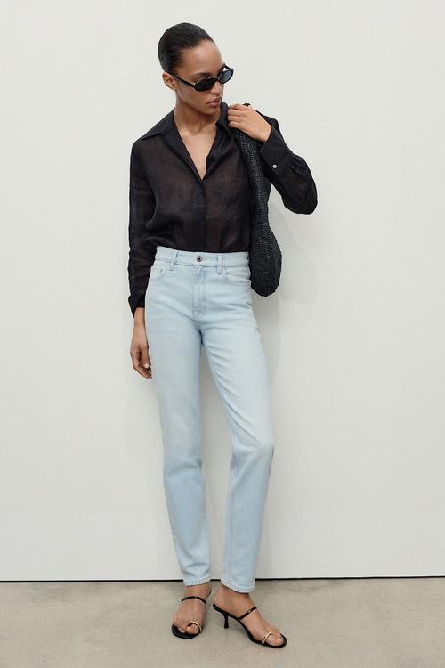 Jeans Newmom - Open Blue