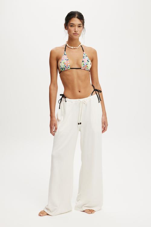 Lightweight Wide Leg Beach Pant - Coconut Milk