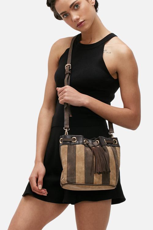 Patchwork bucket bag