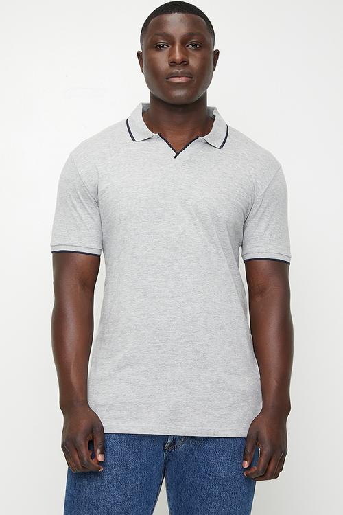 Polo T-Shirts - Light Grey Marl
