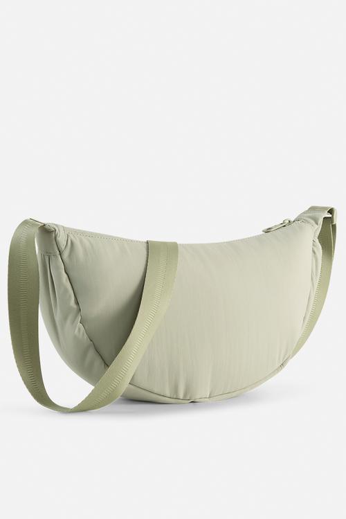 Her half moon bag - lux army
