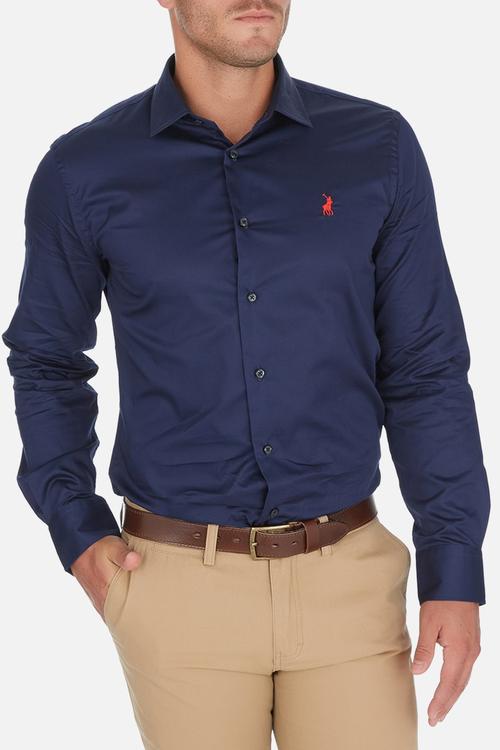 Custom fit Greig shirt - navy