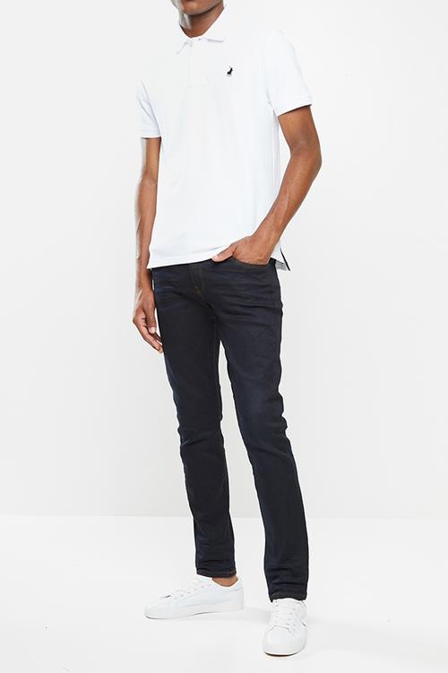 Stretch pique golfer - white